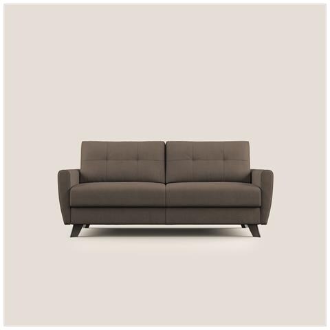 Callisto Divano letto matrimoniale in tessuto morbido impermeabile T02 208 cm (mat. 160x197) marrone - Foto 3