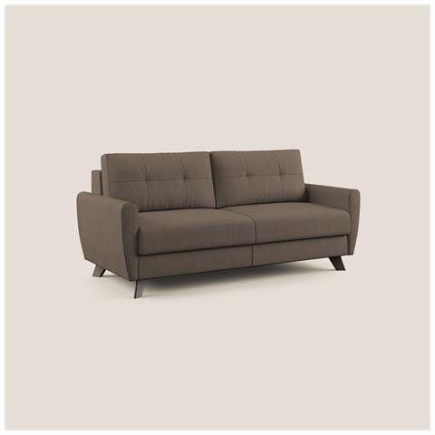 Callisto Divano letto matrimoniale in tessuto morbido impermeabile T02 208 cm (mat. 160x197) marrone - Foto 1