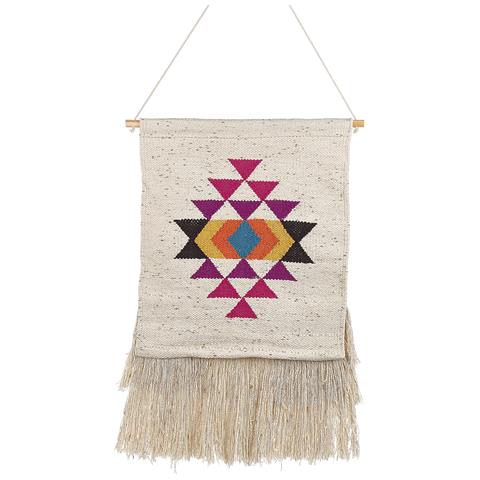 Decorazione Da Parete In Tessuto Vehari Rettangolare Cotone Multicolore - Foto 2