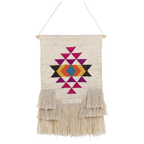 Decorazione Da Parete In Tessuto Vehari Rettangolare Cotone Multicolore - Foto 6