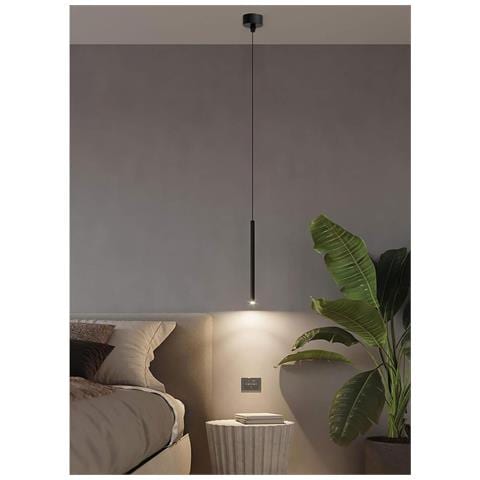 Lampadario Da Soffitto Led Luce Naturale 4000k 3 Watt Stile Moderno Nero A11-nn - Foto 1