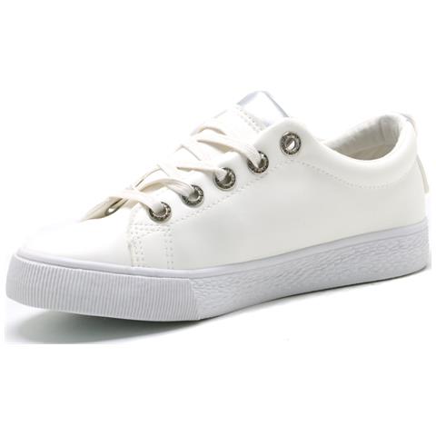 Scarpe Da Ginnastica Da Donna In Tessuto Bianco Leggero 38 - Foto 2