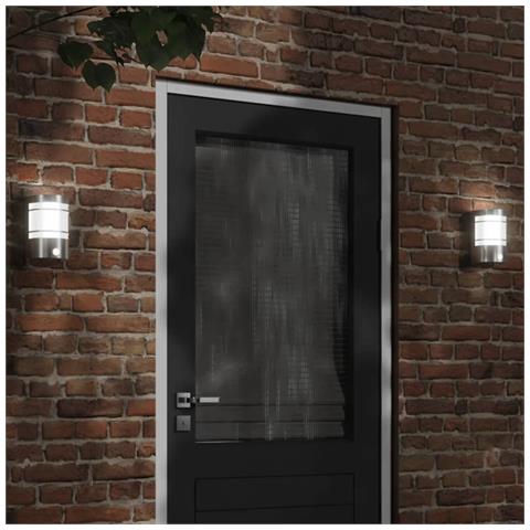 Applique per Esterno con Sensore 2 pz Argento in Acciaio Inox - Foto 2