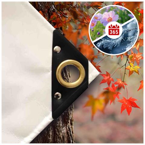 Bianco 650 G/m² Pvc 4 X 6m (24m²) Telo - Foto 2