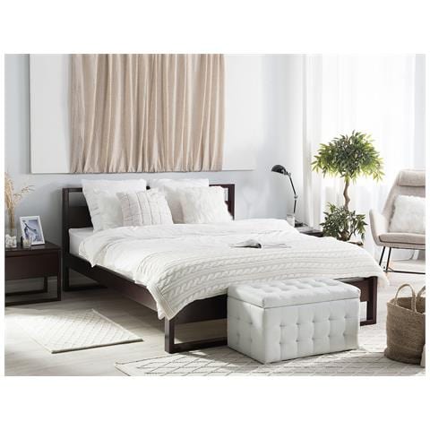 Letto Legno Di Pino Giulia 160 X 200 Cm Marrone Scuro - Foto 1