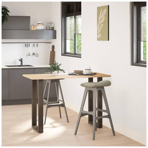 Gambe Tavolino Caffè A U 2 Pz 40x(90-91) Cm In Acciaio - Foto 2