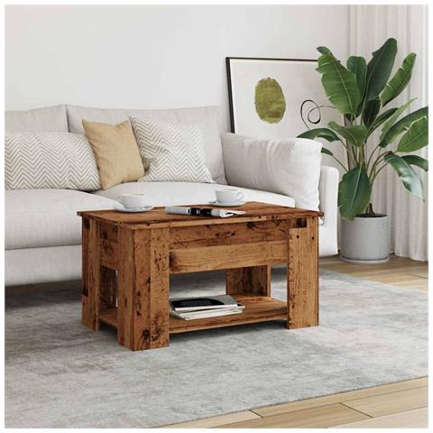 Tavolino Da Salotto Legno Antico 79x49x41 Cm Legno Multistrato - Foto 3