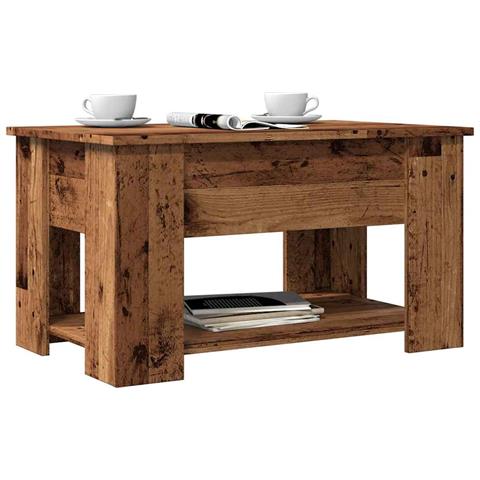 Tavolino Da Salotto Legno Antico 79x49x41 Cm Legno Multistrato - Foto 1