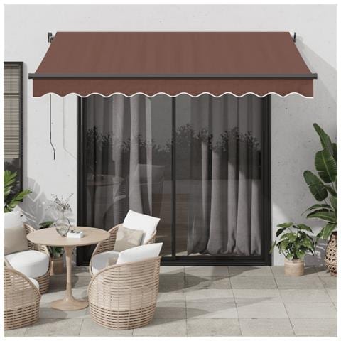 Tenda Da Sole Retrattile Automatica Marrone 300x250 Cm - Foto 1