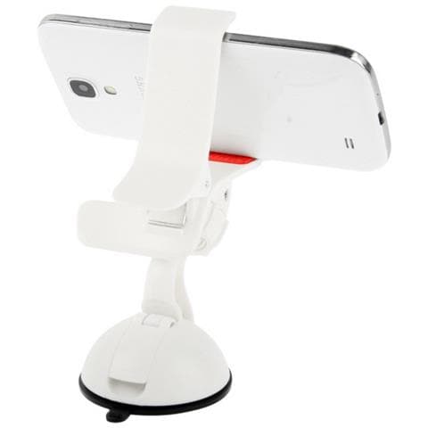 Supporto Car Holder Auto O Universale Stand A Ventosa Da Parabrezza White-red Per Smartphone - Foto 2
