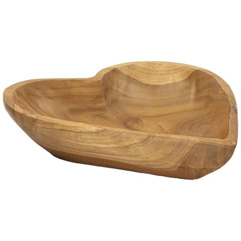 Vassoio Cuore 19 - Marrone - Legno - 18x22x4,5 Cm - Foto 1