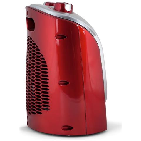 Riscaldatore Ambiente Elettrico FH5026 con Ventilatore 2 Livelli di Velocità Potenza 2200 W Colore Rosso Argento - Foto 2