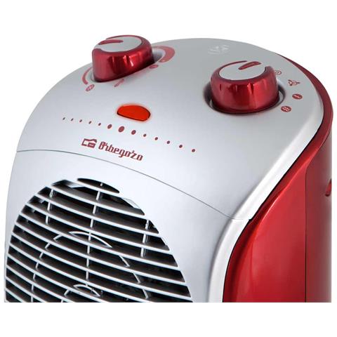 Riscaldatore Ambiente Elettrico FH5026 con Ventilatore 2 Livelli di Velocità Potenza 2200 W Colore Rosso Argento - Foto 5