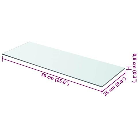 Lusso Casadino -  Mensole In Vetro Trasparente 2 Pz 70x25 Cm - Foto 4