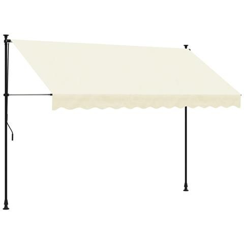 Tenda Da Sole Retrattile Crema 300x150 Cm In Tessuto E Acciaio - Foto 1