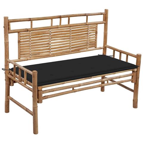 Lusso Casadino -  Panca Da Giardino Con Cuscino 120 Cm In Bambù - Foto 2
