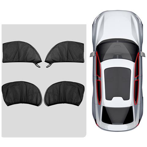 Tendine Parasole Per Finestrini Auto - Misura Universale (2 Anteriori + 2 Posteriori) - Foto 5