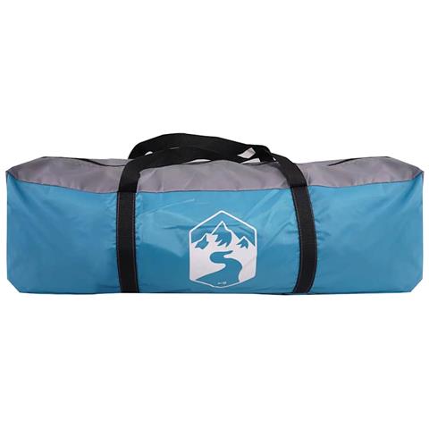 Tenda da Campeggio a Cupola per 4 Persone Blu Impermeabile - Foto 8