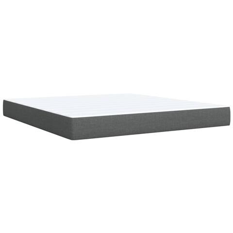 Giroletto a Molle con Materasso Grigio Scuro 180x200 cm Tessuto - Foto 9