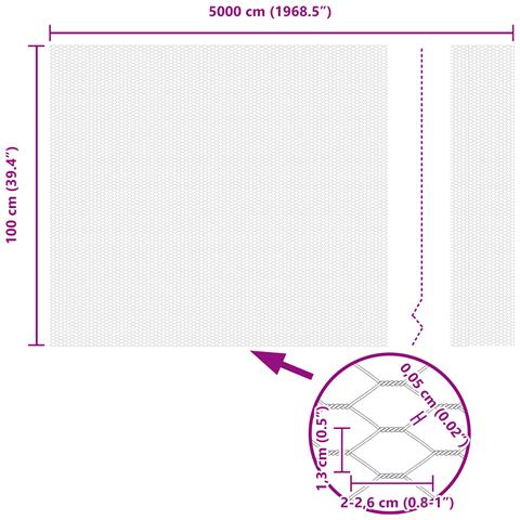 Recinzione Esagonale 1x50 m Acciaio Zincato - Foto 8