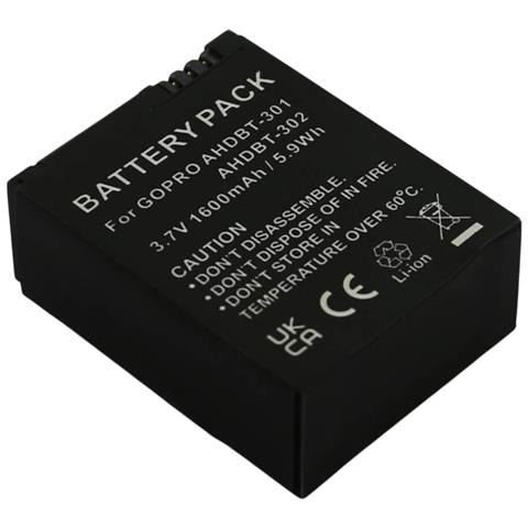 Gopro Hero3 Batteria Compatibile 3.7v Li-ion 800mah 2.96 Wh - Foto 1