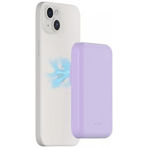 Powerbank Usb-a / Usb-c 10w 5000mah Induzione Compatibile Magsafe, Viola - Foto 5
