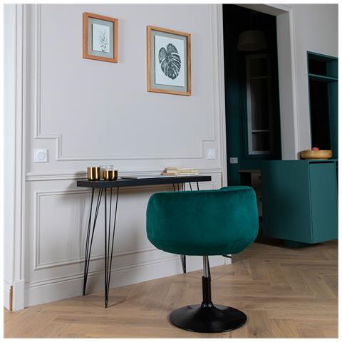 Sgabello Da Bar In Velluto Verde Nolan - Foto 6