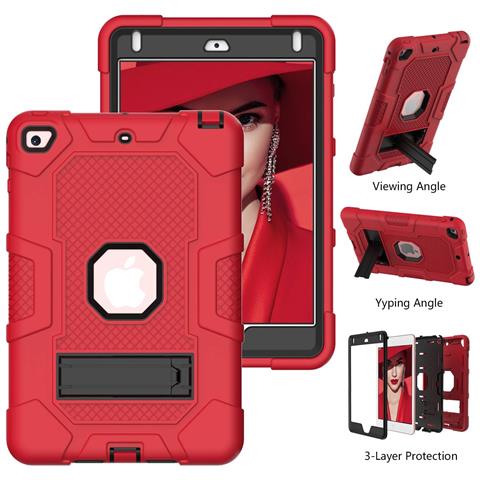 Custodia Per Ipad 9/8/7 10.2"" Armata Con Supporto Rosso - Foto 2