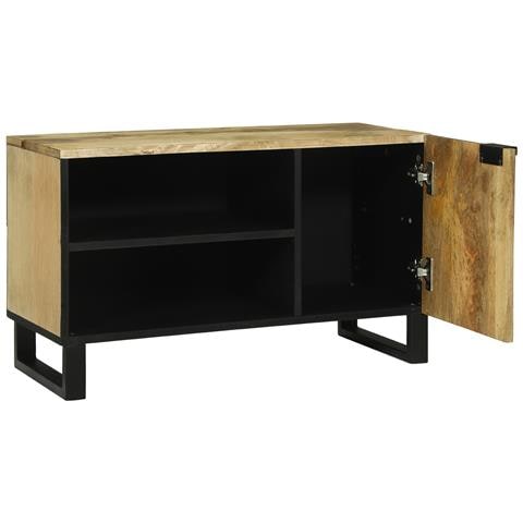 Mobile TV 80x31.5x46 cm Legno massello di mango e legno ingegnerizzato - Foto 2