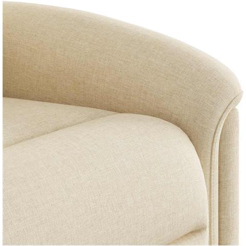 Poltrona Massaggiante Reclinabile Crema in Tessuto - Foto 9