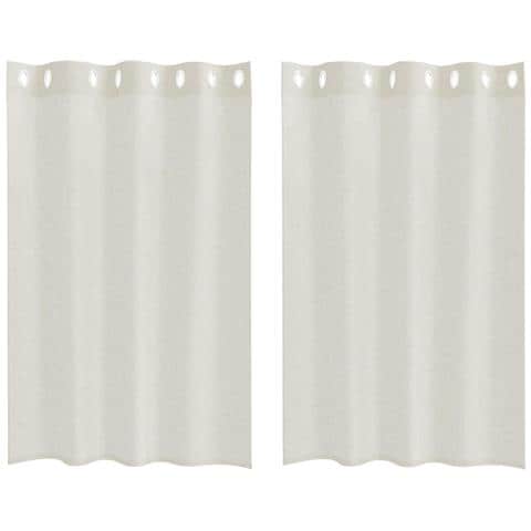 Tende con tende 2 pcs Crema Poliestere - Foto 1
