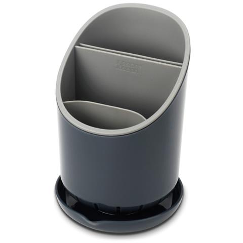 Scolaposate Dock Organizzatore Per Posate E Coltelli Con Scomparti Separati Drenaggio Efficiente Colore Grigio Scuro Lavabile In Lavastoviglie - Foto 1