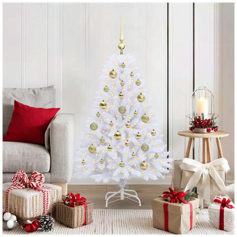 Albero di Natale Artificiale con Rami Pieghevoli Bianco 120 cm - Foto 2