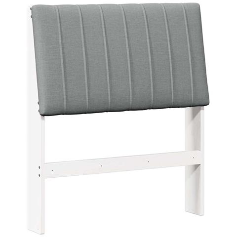 Testiera imbottita Grigio chiaro 75 cm Pino massello - Foto 1