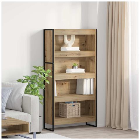 Armadio per Libri 2 pcs Rovere Artigianale 80 x 30 x 155 cm - Foto 2