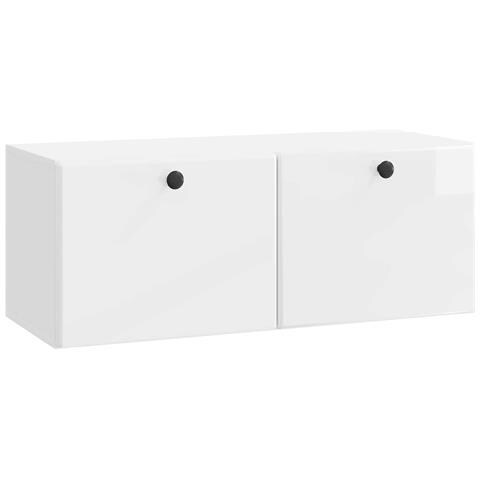 Mobile Porta TV da Muro 78,5 x 31 x 30 cm Bianco Lucido - Foto 1