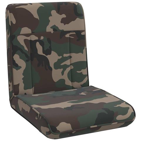 Sedia a pavimento regolabile Verde militare Tessuto - Foto 1