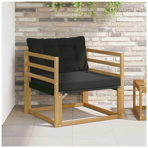 Set di divani da esterno Legno di Acacia Massello e Textilene - Foto 2