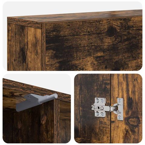 Cornice per camino Rovere Fumo 102 x 18 x 100,5 cm - Foto 9