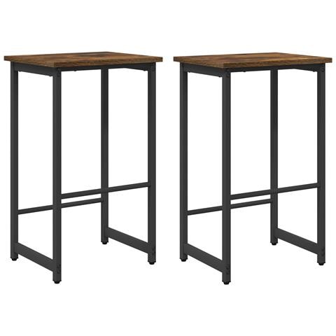 Sgabello da bar 2 pz Rovere Fumo 40 x 32 x 64 cm - Foto 1