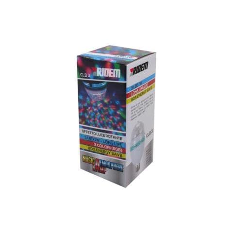CLB 3 Faro da Discoteca Multicolore Lampadina LED E27 3x 1W - Foto 5