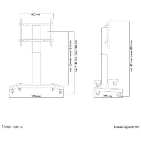 PLASMA-M2250BLACK Mobiletto portatile per TV - Foto 2