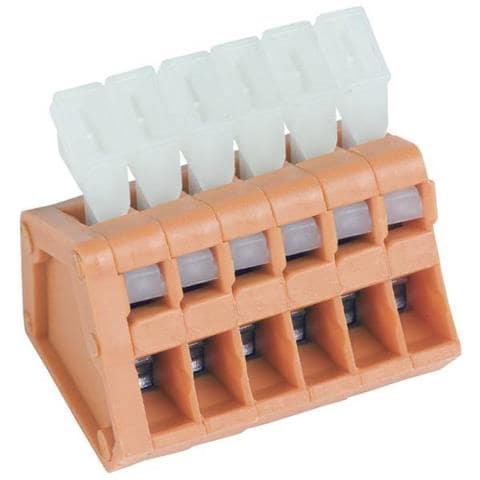Akz3191/7kd-2.54 Morsetto Con Collegamento A Molla 0.50 Mm² Poli 7 Arancione 1 Pz. - Foto 1