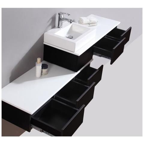 70110B WENGE Gstore Mobile Bagno PENSILE WENGE da 80 CM Completo