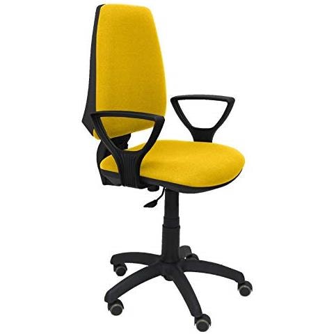 Modello 14 cp - sedia Da Ufficio Ergonomica Con Meccanismo Permanente, Regolabile In Altezza E Ruote Parquet - sedile E Schienale Imbottiti In Tessuto Bali (braccioli Fissi Inclusi) 109x46x46 Cm Verde Chiaro - Foto 6