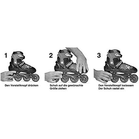 Jokey 3.0 Boy, Pattino Inline Jr Bambino, Nero / blu Astro, 26/29 - Foto 2