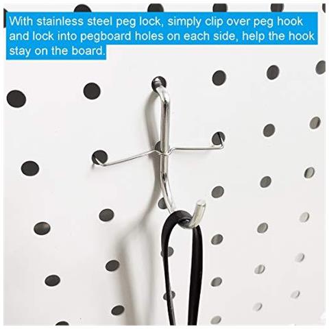 Pegboard Ganci Assortimento Con Pegboard Scomparti Peg Serrature Per Preparare Vari Strumenti 80 Pezzi - Foto 2