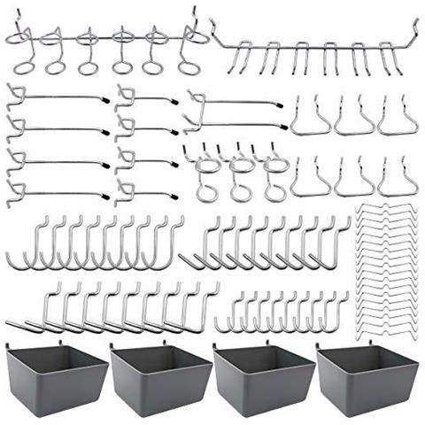 Pegboard Ganci Assortimento Con Pegboard Scomparti Peg Serrature Per Preparare Vari Strumenti 80 Pezzi - Foto 1