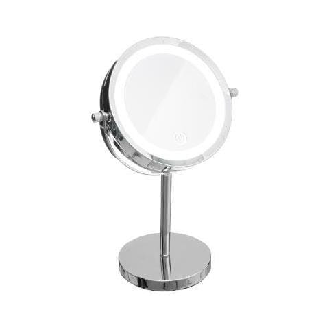 Specchio Cosmetico A Led Illuminato, Rotondo, Su Base Metallica - Foto 2