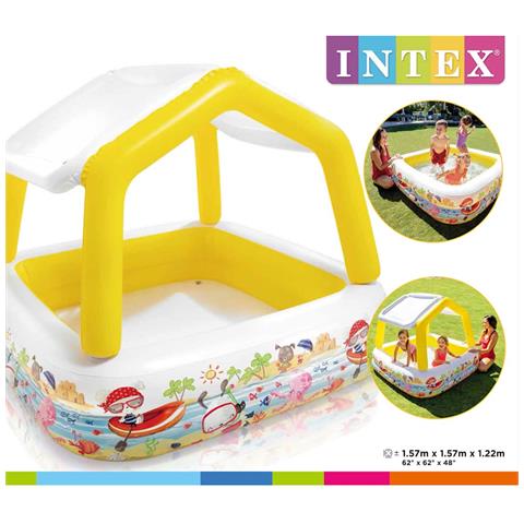 Piscina Gonfiabile Con Parasole 157x157x122 Cm - Foto 2